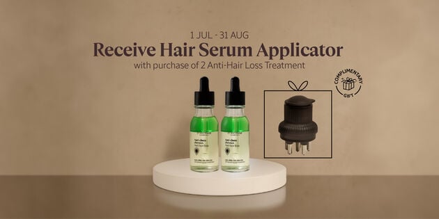 Complimentary Hair Serum Applicator with purchase of 2 Anti-Hair Loss Treatment