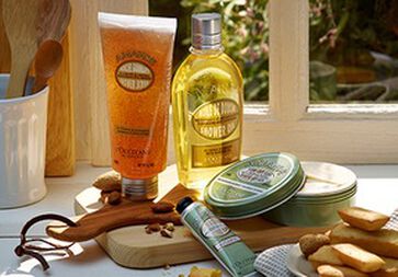 Almond body care products - L'Occitane