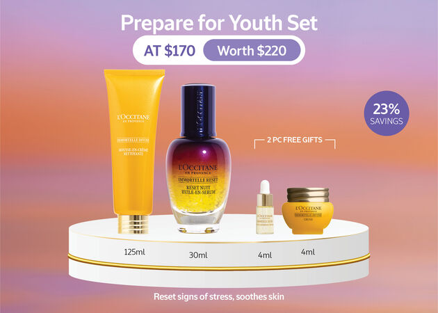 Reset signs of stress, soothes skin​