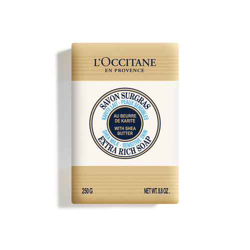 view 1/3 of Shea Butter Extra Gentle Soap - Milk 250 g | L’OCCITANE Singapore
