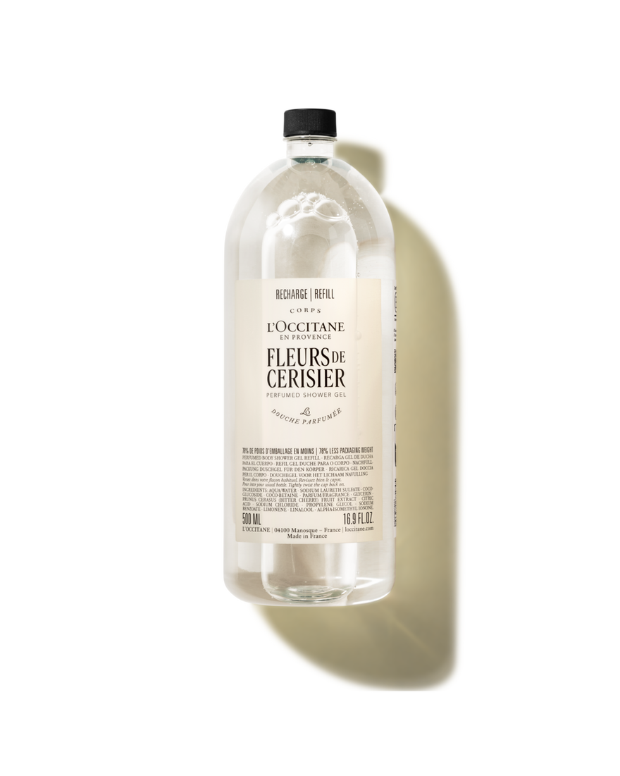 Fleurs de Cerisier (Cherry Blossom) Perfumed Shower Gel Refill 500 ml | L&rsquo;OCCITANE Singapore