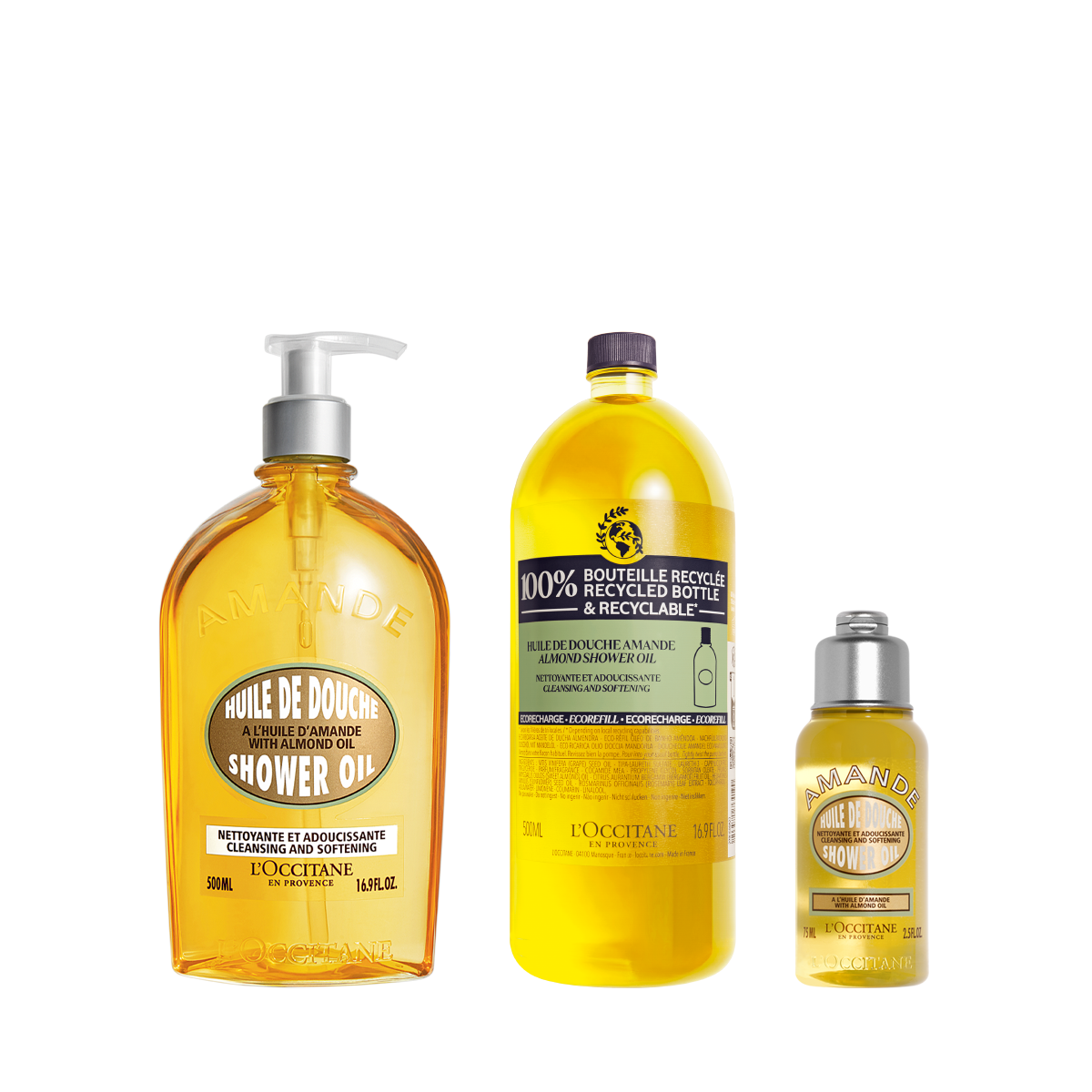 view 1/1 of Almond Shower Oil Eco-Refill Set, , SG