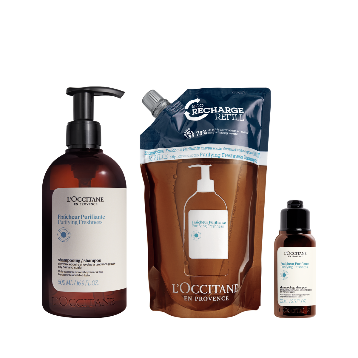 Purifying Freshness Shampoo Eco Refill Set | L'Occitane
